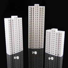 Model high building 1/500-800 scale houses for train layout architecturals