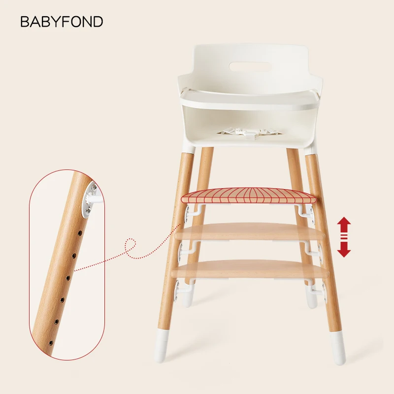 Импортный обеденный стул из цельного дерева для детей многофункциональное