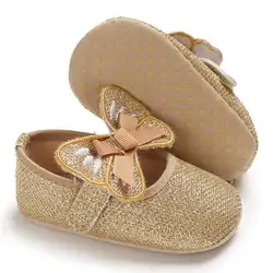 Обувь для малышей 0-18 месяцев; дышащая нескользящая обувь для маленьких девочек с бантом; повседневные кроссовки для малышей; мягкая