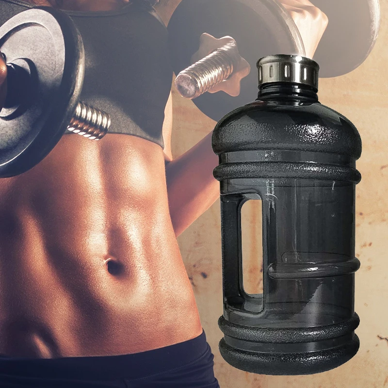 1000 ML/2200 ML الصالة الرياضية المياه زجاجة bpa في الهواء الطلق بلدي قدرة Gym نصف جالون اللياقة البدنية التدريب التخييم تشغيل تجريب زجاجات