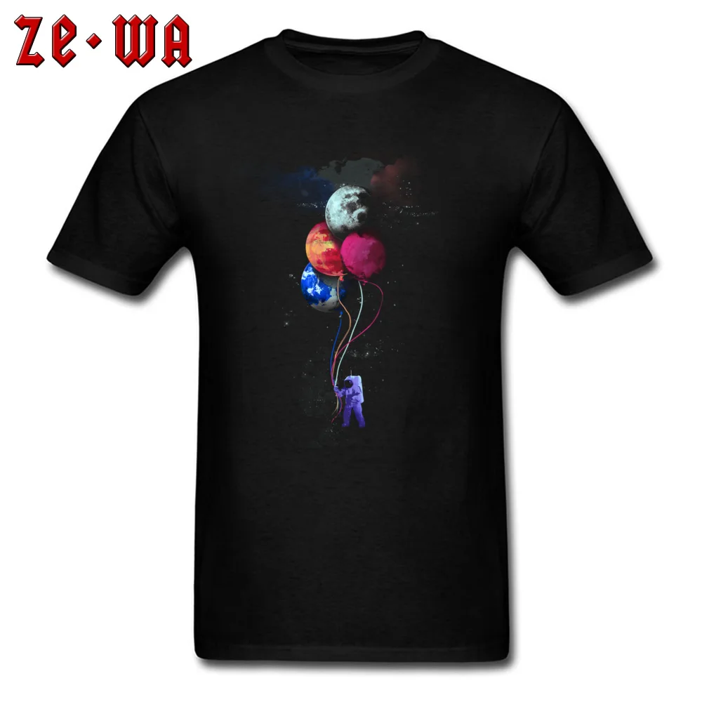 The Spacemans vivid trip Men's Special Casual T Shirt O-Neck Autumn 100% Cotton Top T-shirts Unique Short Sleeve Tee Shirts The Spacemans vivid trip black