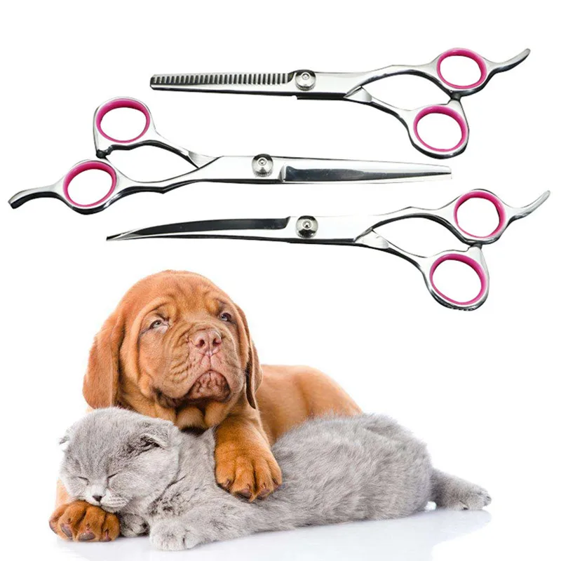 4," 6" " ножницы из нержавеющей стали для домашних животных ножницы для стрижки собак и кошек парикмахерские изогнутые ножницы парикмахерские инструменты