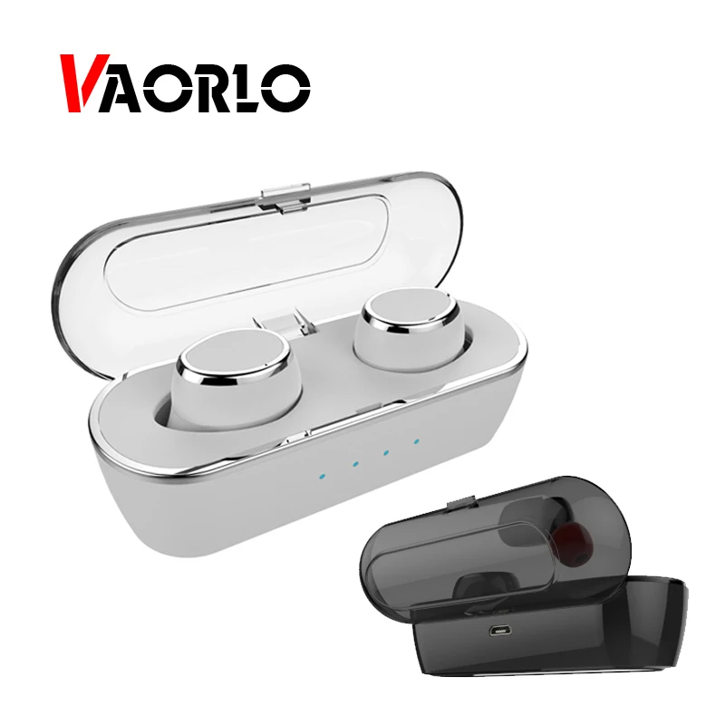 

VAORLO TWS V4.2 Wireless Earphone Bluetooth Headset Stereo Music Pair In Ear Earbud Set With Charging Box Hands Free For iPhone