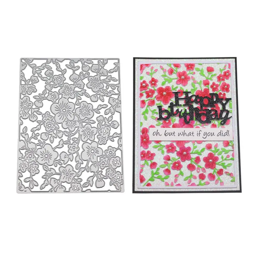 

flower Metal Cutting Dies Rectangle Frame Stencils For DIY Scrapbooking Album Paper Decorative Crafts Embossing Die Cut 2019 New