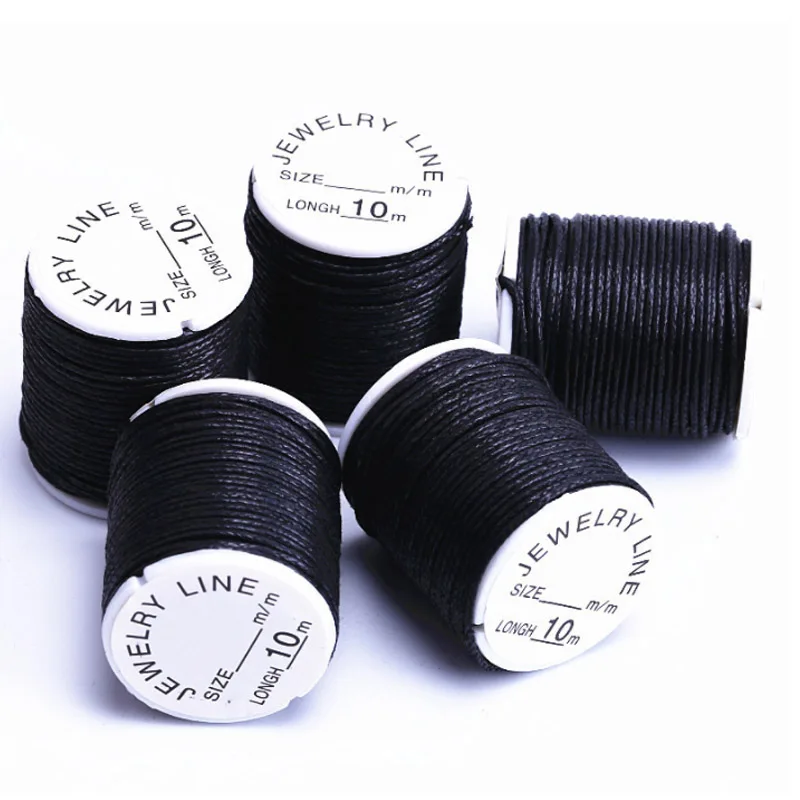 1 Roll String Strap Bracelet Necklace Jewelry Wax Rope Leather Handicraft Tool Material Accessories Flat Waxed Cotton Cord