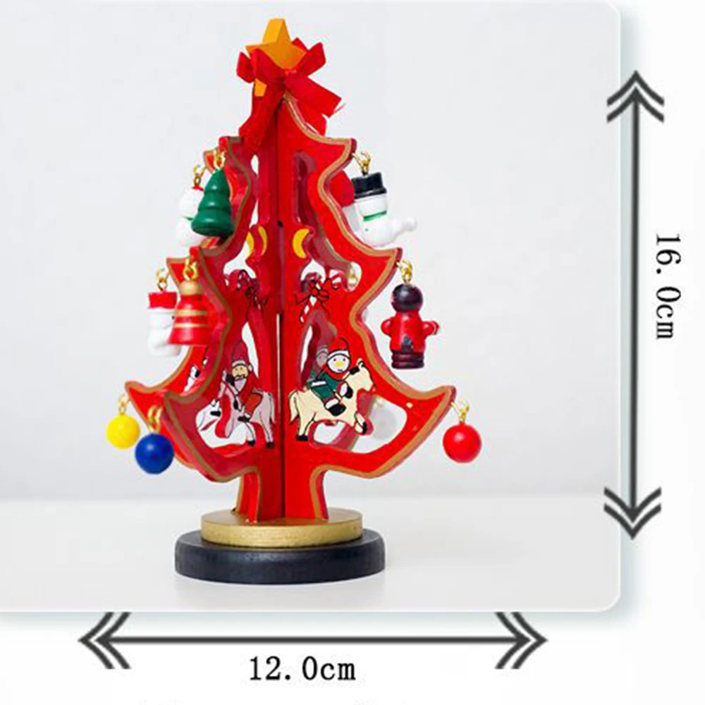 Новинка, деревянные Креативные украшения для рождественской елки, праздничные вечерние украшения для стола, Рождественская елка