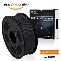 Новинка SUNLU PLA углеродное волокно 3d принтер нити 1,75 мм 1 кг 3D печать нити низкий запах мерная точность +/-0,02 мм