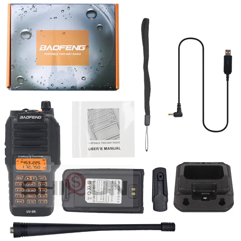 

Baofeng UV-9R Plus Acoustic Headset IP67 Waterproof Dual Band 136-174/400-520MHz Ham Radio Baofeng 8W Walkie Talkie 10 KM UV 9R