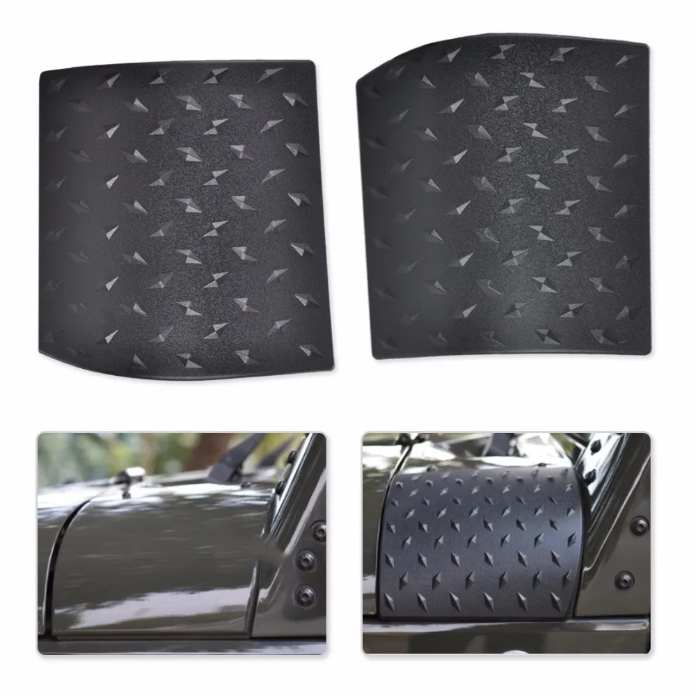 DWCX 2x Car Diamond Plate Side Cowl Body Armor Cover Trim for Jeep Wrangler Jk 2007 2008 2009