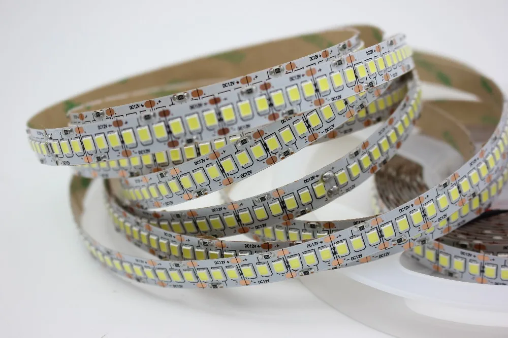 1 м 2 м 3 м 4 м 5 м/лот 10 мм PCB 2835 SMD 1200 Светодиодная лента DC12V ip20 не водонепроницаемый гибкий светильник 240 светодиодный s/m, белый теплый белый