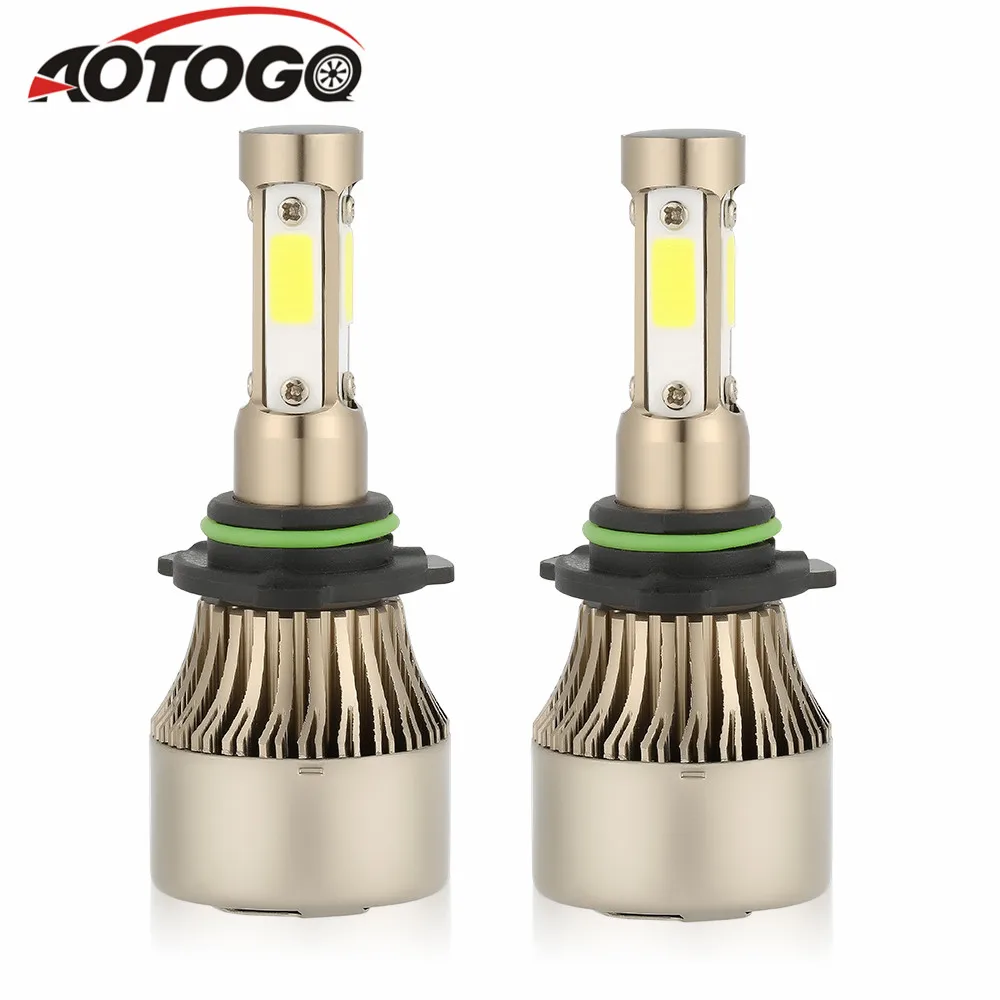 Aotogo 2 шт. авто светодиодный налобный фонарь автомобильный H4 светодиодный противотуманный фонарь H7 H11 9005 9006 80 Вт 8000LM 12 В 24 в 6000 К лампочка