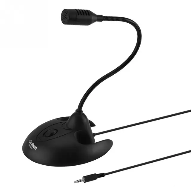 Desktop Wired Microphone Adjustable Gooseneck Computer Desk Stand Meeting Mic Recording Voice chat Player PC Laptop Universal