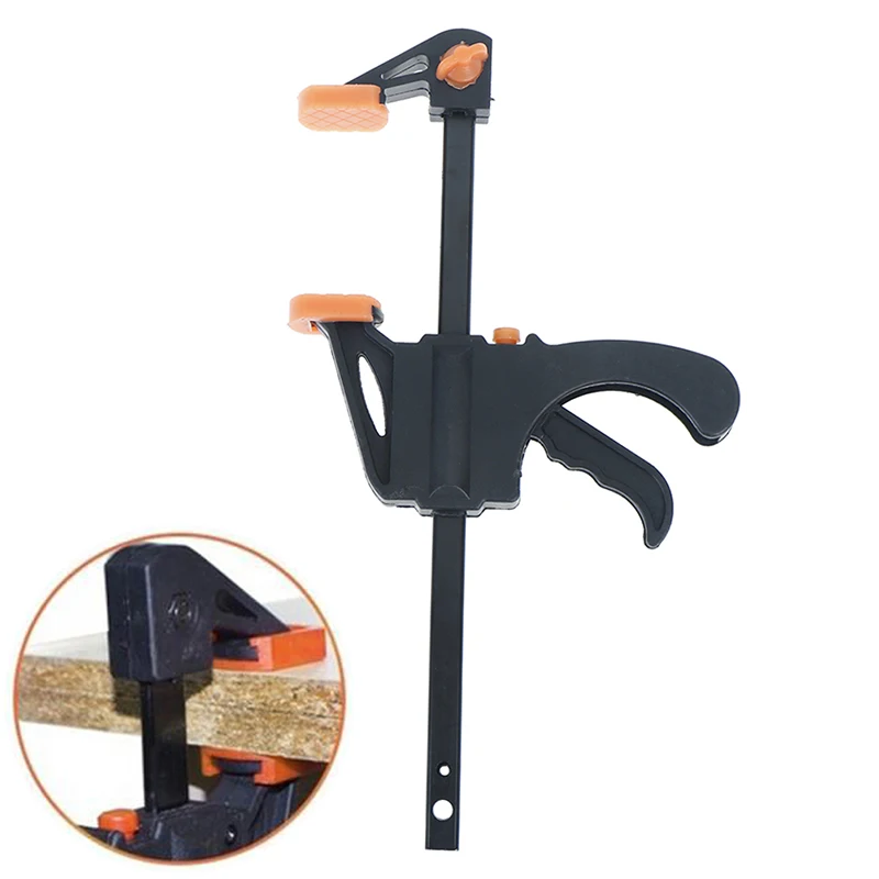 

1PCS Quick Ratchet Release Speed Squeeze Wood Working Bar F Type Clamp Fixture Grip Woodworking Clip Kit