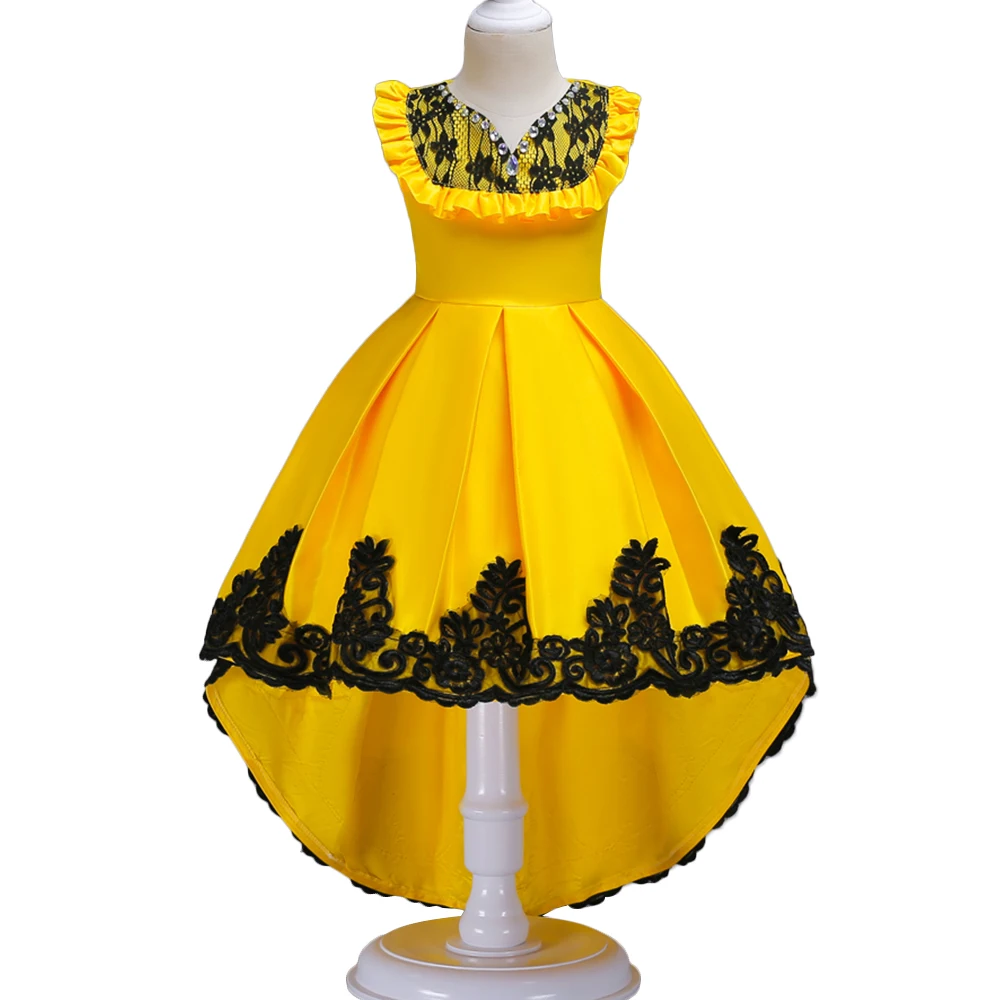 BAOHULU/смокинг хвост модные платья для девочек с вышитыми цветами сиренево-синего цвета для девочек вечерние платье принцессы костюмы для малышей Платье для девочек