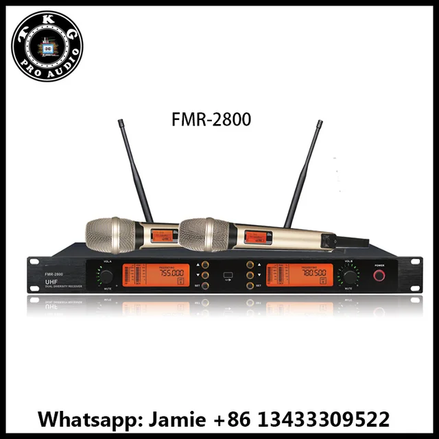 740 790MHz FMR 2800 2 two channels china dj sound uhf professional