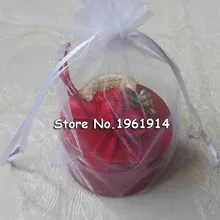 30x40 см белый мешочки для украшений из органзы Сумки недорогие мешочки из органзы с фатиновой юбкой дня с напечатанным логотипом сумочки для драгоценностей на заказ 100 шт./лот