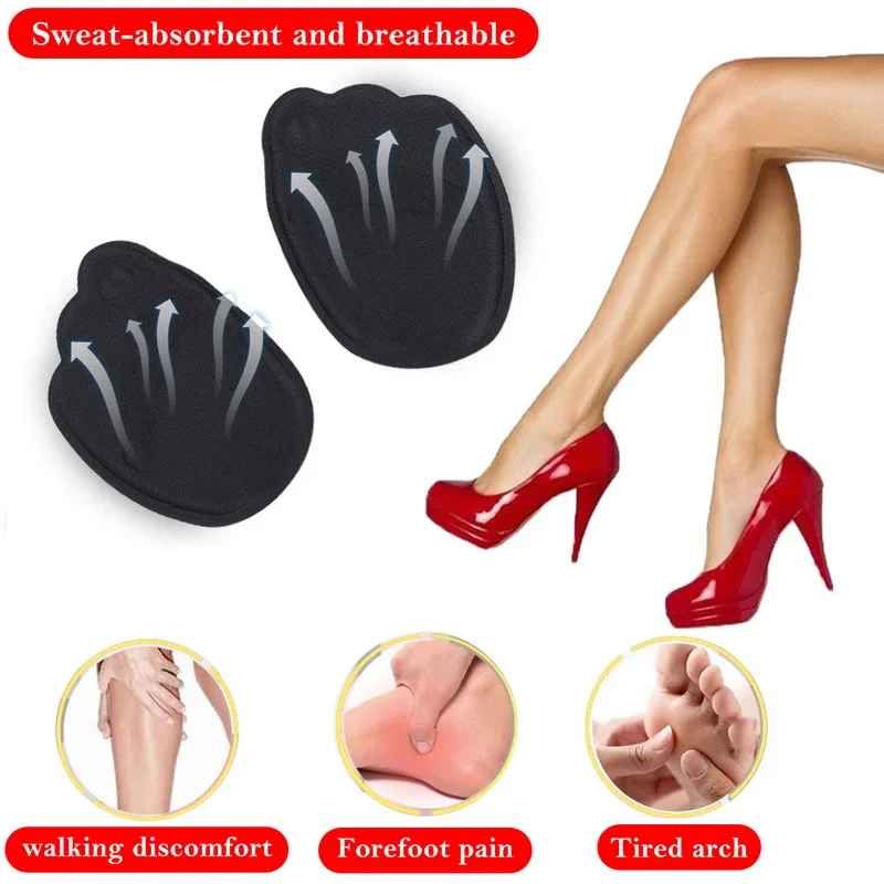 3 Pair Women High Heel Foot Cushions Anti-Slip Forefoot Insole Confortable Breathable Shoes Foot Care Tools Soft Insert