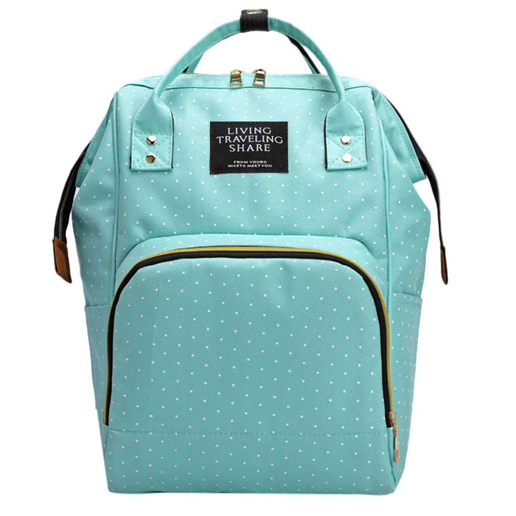 Сумка для детских подгузников с интерфейсом, большая сумка для пеленания, дорожный рюкзак для беременных мам, сумки для кормления - Цвет: Green
