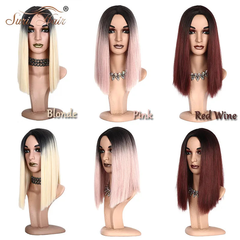 Pelo SURI raíz negra Ombre Rubio 613 # pelucas sintéticas rectas Pelo Corto Bob Rosa mujeres fibra de alta temperatura cosplay cabello Pelo SURI raíz negra Ombre Rubio 613 # pelucas sintéticas rectas Pelo Corto Bob Rosa mujeres fibra de alta temperatura cosplay cabello