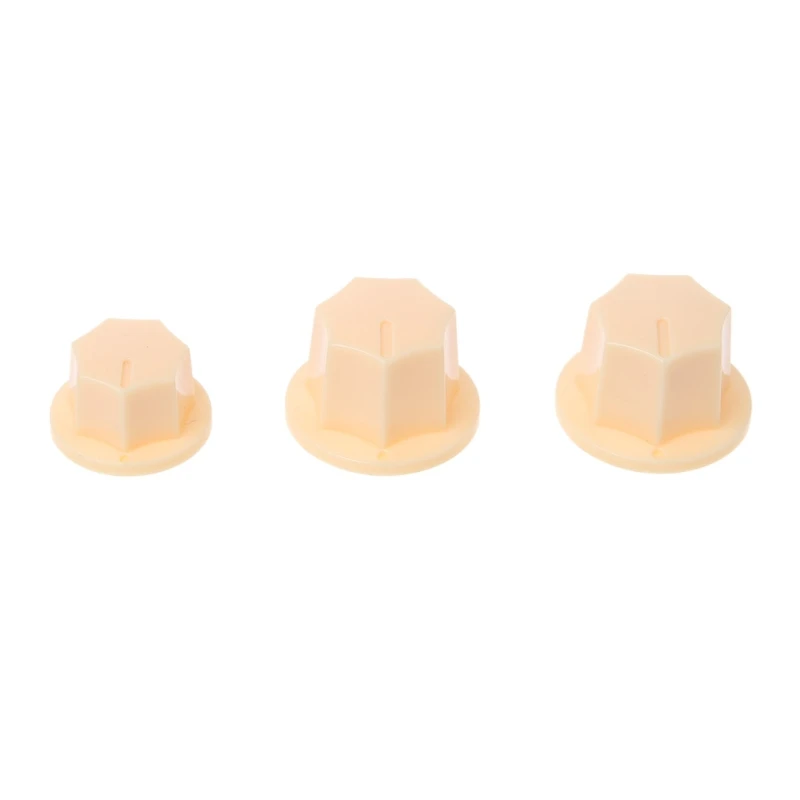 

1Set of 3 Jazz Bass Knobs Plastic Control Knobs For Fender 2 Large 1 Small