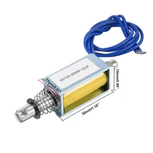 Uxcell DC 12/24V Solenoid Electromagnet Push Pull Type Open Frame Solenoid Electromagnet Push pull Type Linear Motion