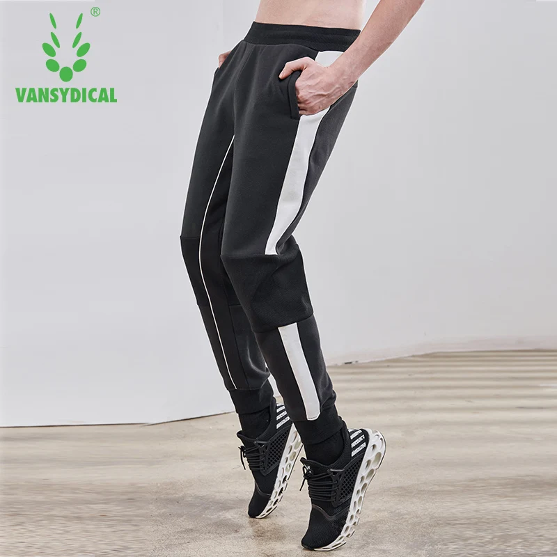 Vansydical зимние спортивные штаны для бега мужские свободные хлопковые с