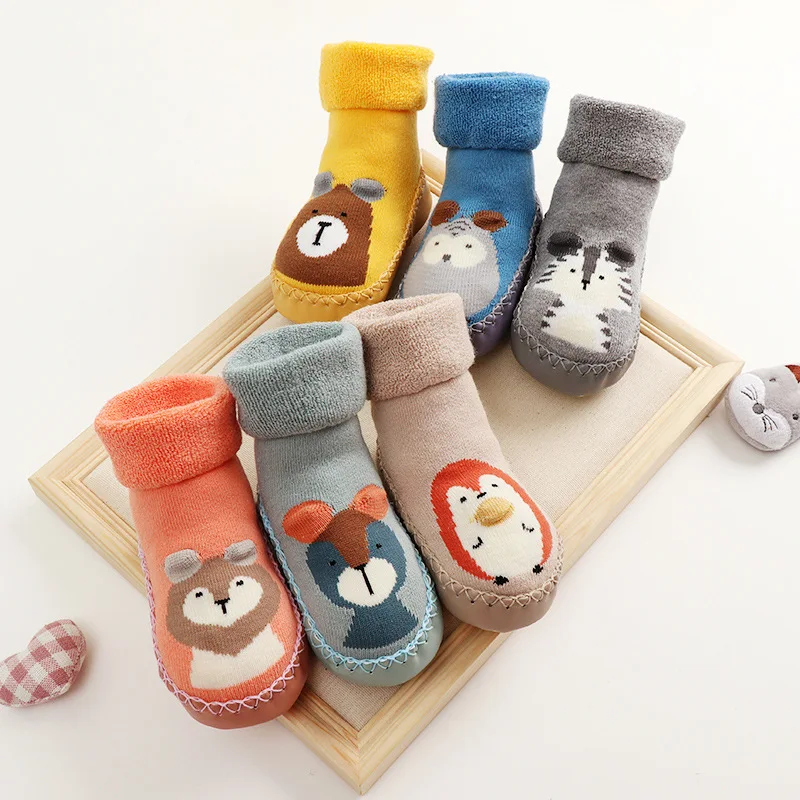 Infant Indoor Sock Shoes Toddler Newborn Baby Socks Winter Thick Cotton ...