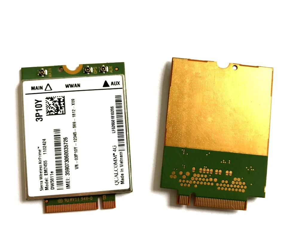 EM7455 DW5811E PN 3P10Y  FDD/TDD LTE CAT6 4G Module 4G Card for E7270 E7470 E7370 E5570 E5470 usb wifi modem for desktop pc