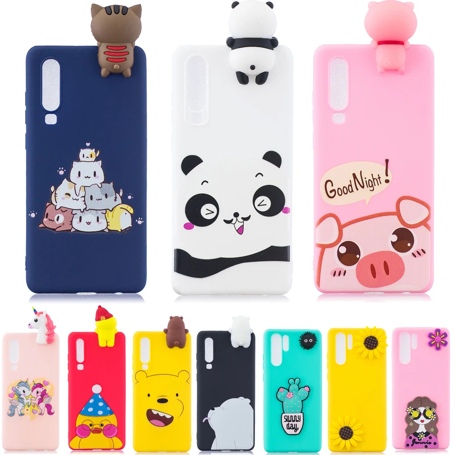 

Phone Cases sFor Fundas Huawei P30 Pro case For Coque Huawei P30 P30Pro 3D Cartoon Silicone Soft case cover On P30 Pro Women Men