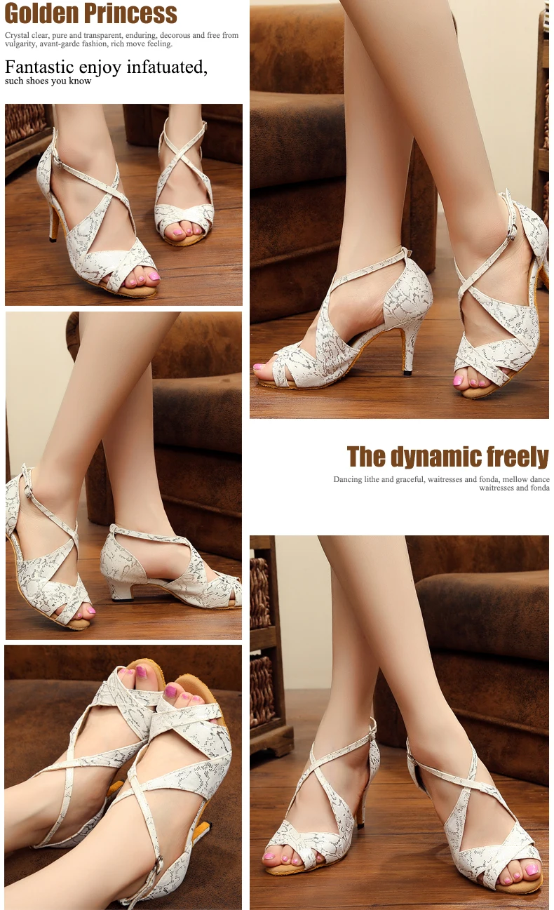 20161205_211441_040Salsa Dance Shoes Leather Latin Dancing Sneakers Social Jazz Shoe Appliques Flesh white Fitness Breathable For Female Coupons