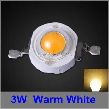 

50 Pcs LED Epistar Chip Beads 3W Warm White 3000K 3200K 45mil 240-260LM 700MA High Power LEDs Lamp Warm LED Emitting Diode