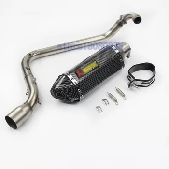 

Full ystem MSX 125 Motorcycle Modified Exhaust Muffler Laser Marking With DB Killer Connect Middle Link Pipe FOR HONDA MSX125