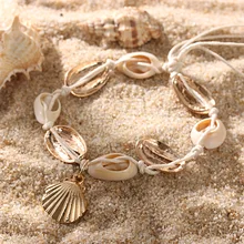 1 шт. ракушка кулон ракушка браслет на лодыжку летние сандалии ножной браслет босиком пляжные украшения аксессуары для женщин аксессуары