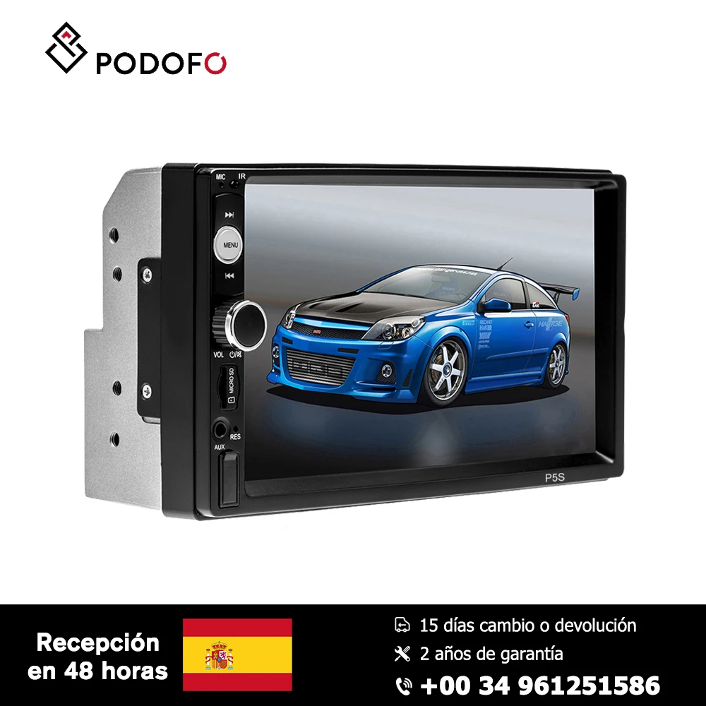 cheap Podofo 7 #039; #039; HD Car radio MP5 Radio Video Player Mirror Link Built in Bluetooth 4.0 Touch Screen Support Rear View Camera