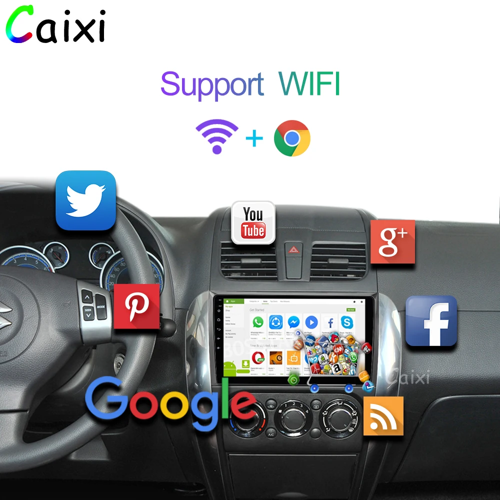 CAIXI Car Android 8,1 радио мультимедиа плеер для Suzuki SX4 2006 2007 2008 2009 2010 2011 2012 2013 автомобиля gps Navigatio плеер