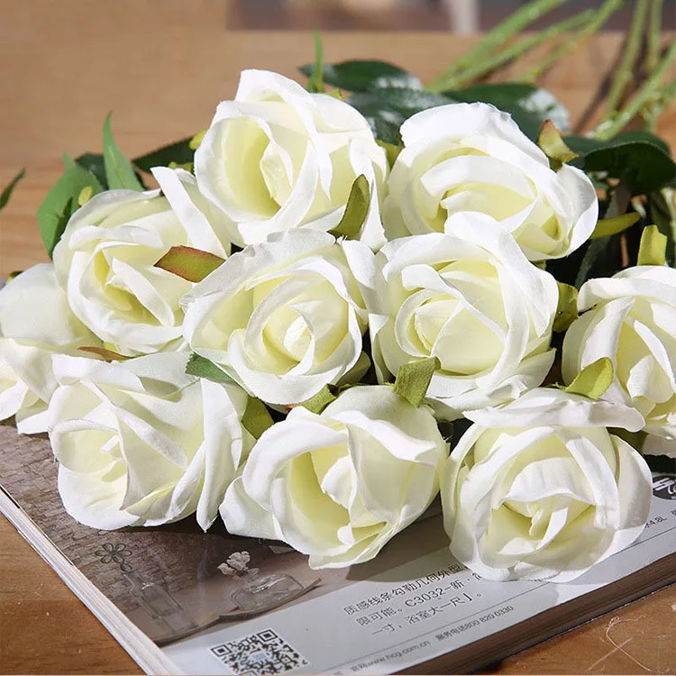 

10 Branch 68cm Artificial Rose Flower Bouquet Wedding Home Party Decoration DIY Wreath Wedding Wall Arch Road Lead Fake Flowers