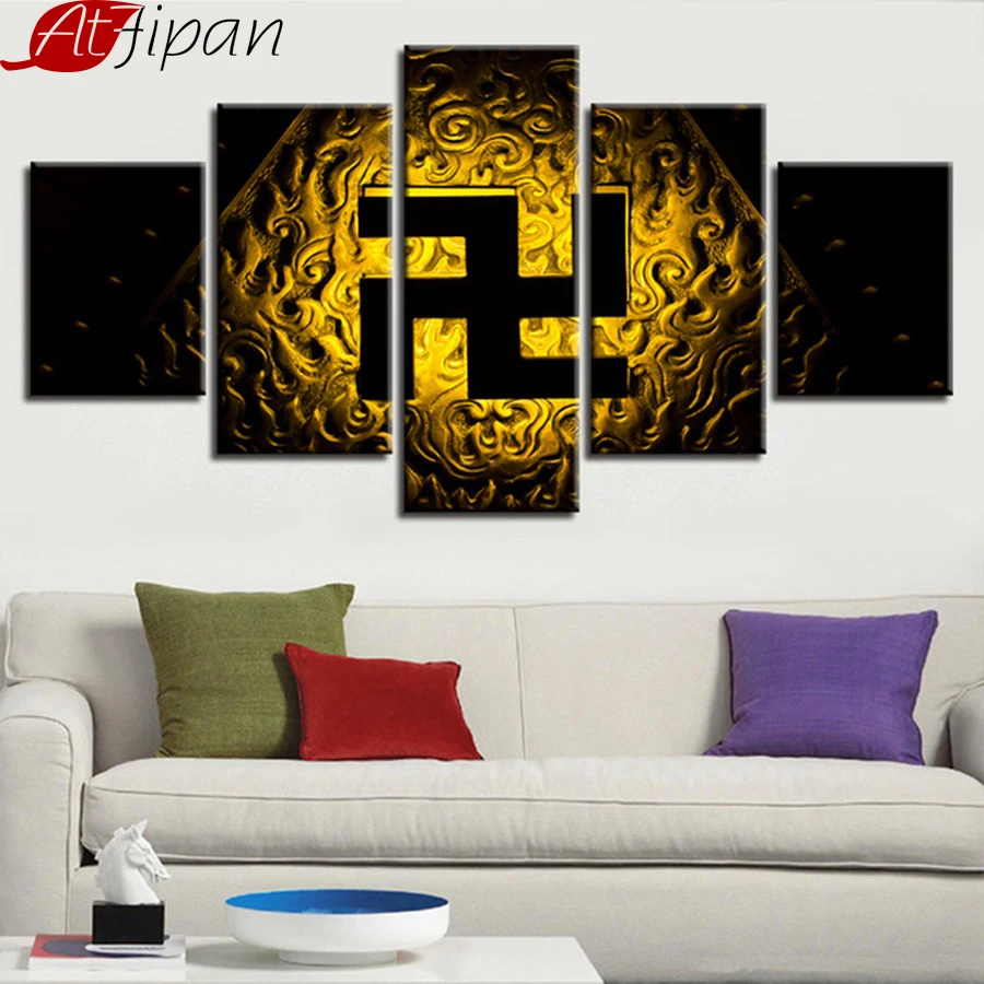 Modular Canvas HD Printed Manji Poster Wall Art Pictures 5 Pieces modular-canvas-hd-printed-manji-poster-wall-art-pictures-5-pieces