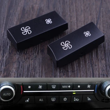 

beler 2Pcs Car A/C Climate Control "FAN SPEED" Panel Switch Button Cover for BMW 5 Series F10 F11 2010 - 2013 2014 2015 2016