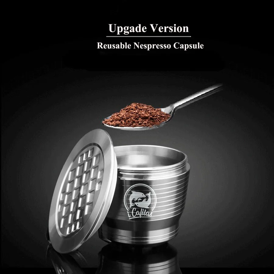 

Nespresso Refillable Capsule Reusable Coffee Filter Dripper Steel Nespresso Cafeteira Capsulas De Cafe Recargables Reutilizables