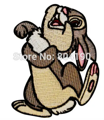 Бэмби кролик тампер Пасхальный кролик фильм ТВ фильм милая девочка из мультфильма платье Классический прекрасный вышитый патч значок