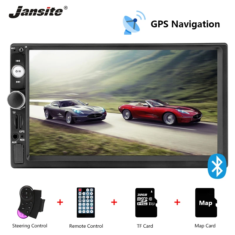 Jansite 7″ Car Radio GPS Navigation MP5 player Touch screen Mirror link 2 din radio support stereo Steering Wheel Control U disk-in Car Multimedia Player from Automobiles & Motorcycles on Aliexpress.com | Alibaba Group