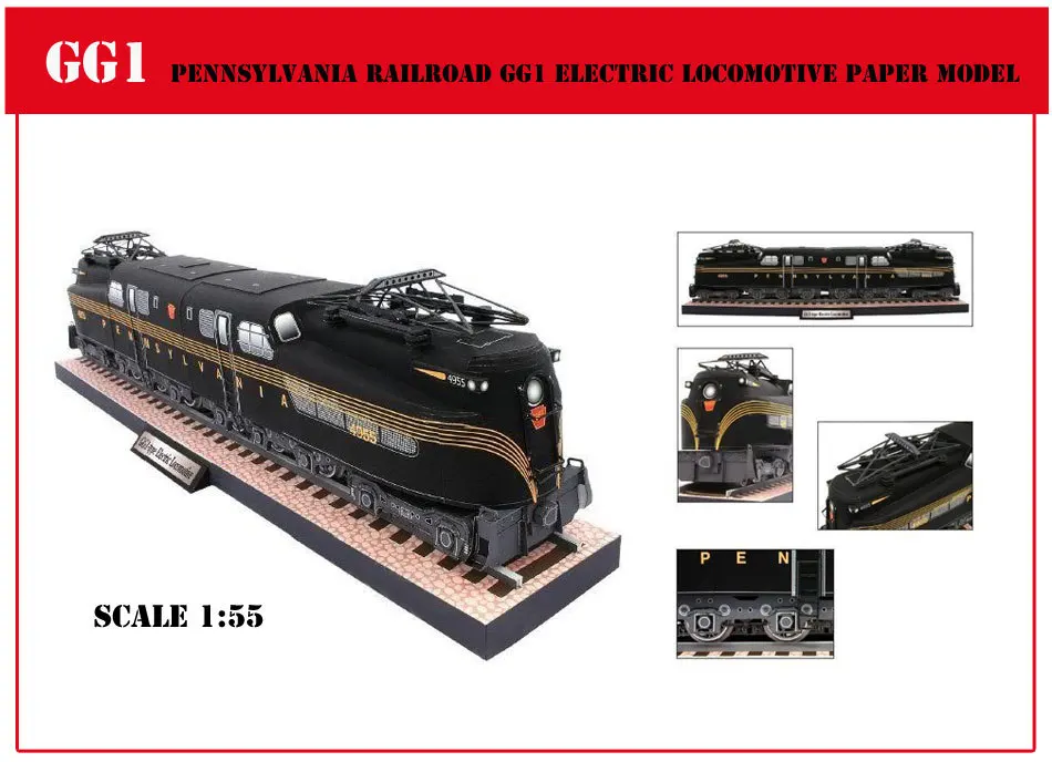 1:55 Scale Pennsylvania Railroad GG1 Electric locomotive 