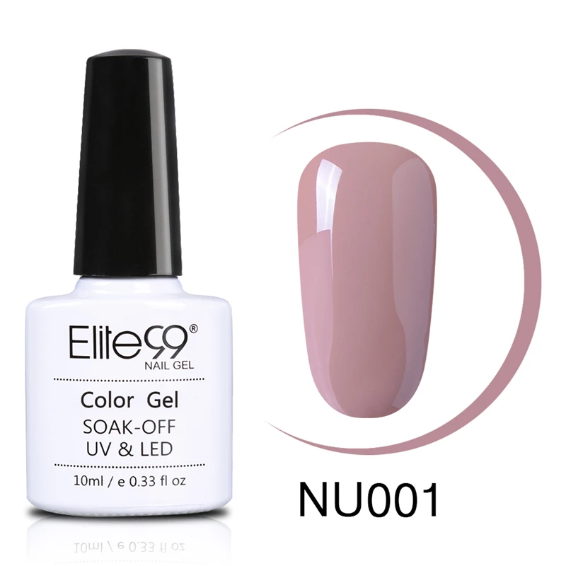 Elite99 10ml UV Gel Nail Polish Rose Gold Glitter Nail Gel Polish Sequins Nude Color Gel Varnish Soak Off Nail Art Lacquer Nails - Цвет: 001