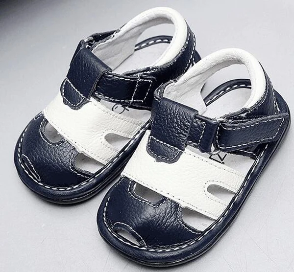 little boys leather sandals kids shoes 0 2 years handmade beige navy