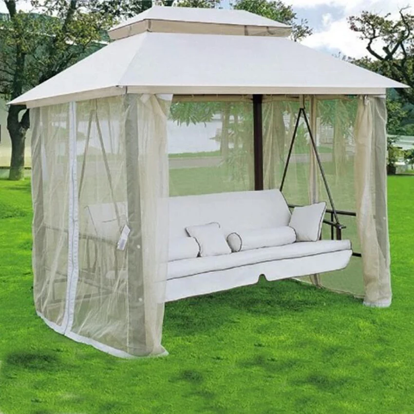 MSY-612 Multifunctional Outdoor Furniture Outdoor Three-Person Swing Sofa Sunbed Waterproof Sunscreen Sunbed Outdoor Beach Sofa