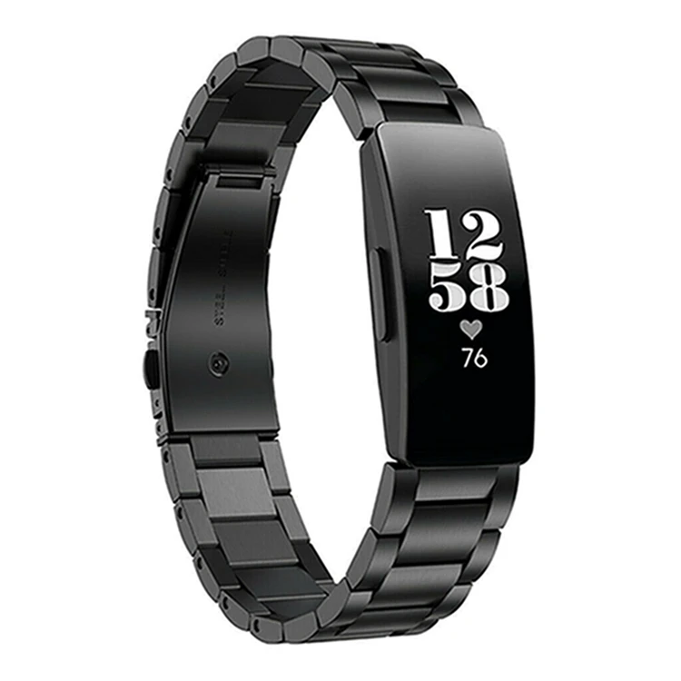 Black Сменный Браслет для часов Ремешок Для Fitbit Inspire HR& Inspire трекер активности Smartwatch Браслет из нержавеющей стали - Цвет: Black