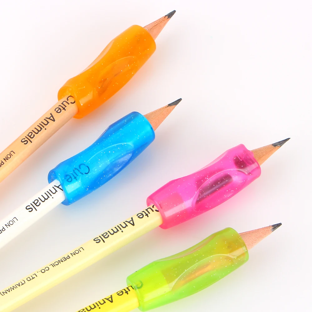 4 шт. обучающий партнер для детей, студентов, канцелярские принадлежности для карандашей, практическое устройство для коррекции ручки, держатель ручки, ручка