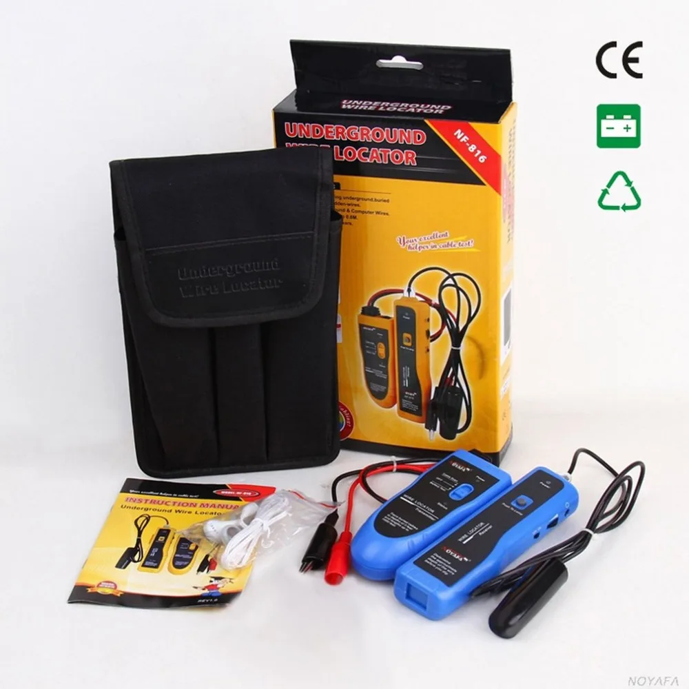 

Noyafa Underground Cable Wire Tracker Tracer Toner Ethernet LAN Network Finder Portable Wire Fault Locator NF-816