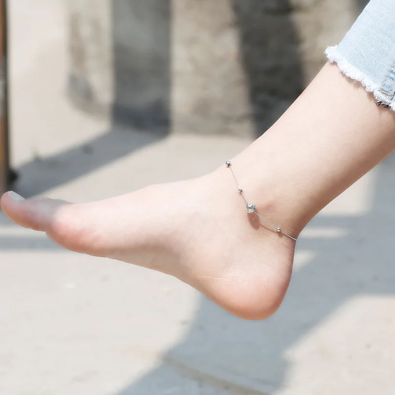 Silver Color Ball Anklets for Women Jewelry Girls Gift Foot Jewelry Silver Color Ball Anklets for Women Jewelry Girls Gift Foot Jewelry
