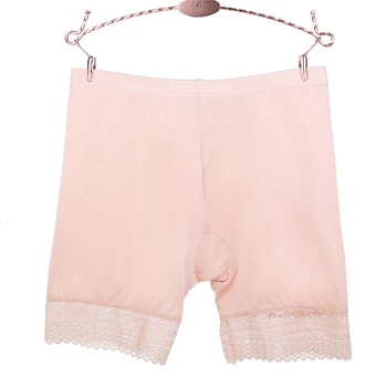 

Seamless Mid-Waist Panties Anti-Light Safety Shorts Lace Safety Pants Women Underwear